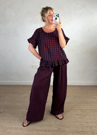 Raffy checked top - Four-The Style Attic