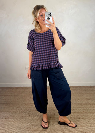 Raffy checked top - Six-The Style Attic