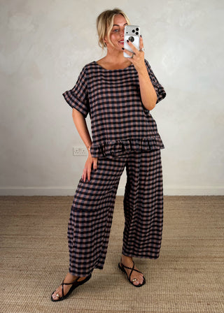 Raffy checked top - two-The Style Attic