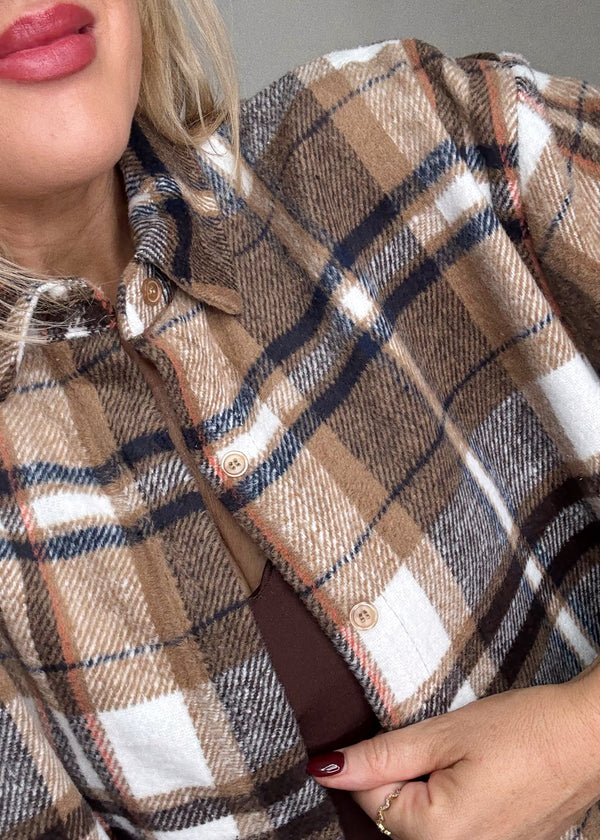 Ralph checked shacket - one-The Style Attic