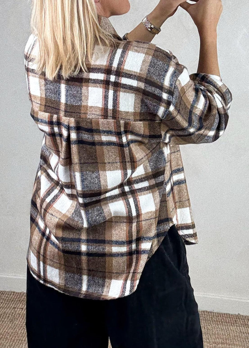 Ralph checked shacket - one-The Style Attic