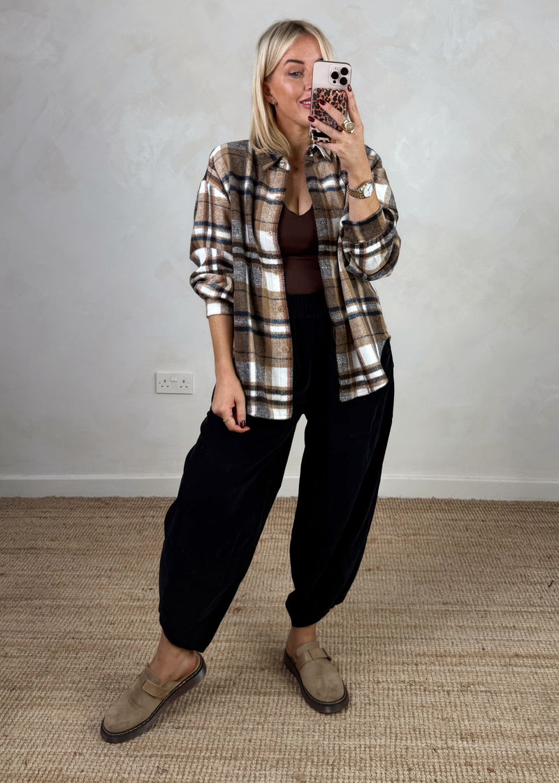 Ralph checked shacket - one-The Style Attic