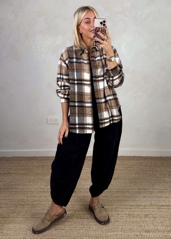 Ralph checked shacket - one-The Style Attic