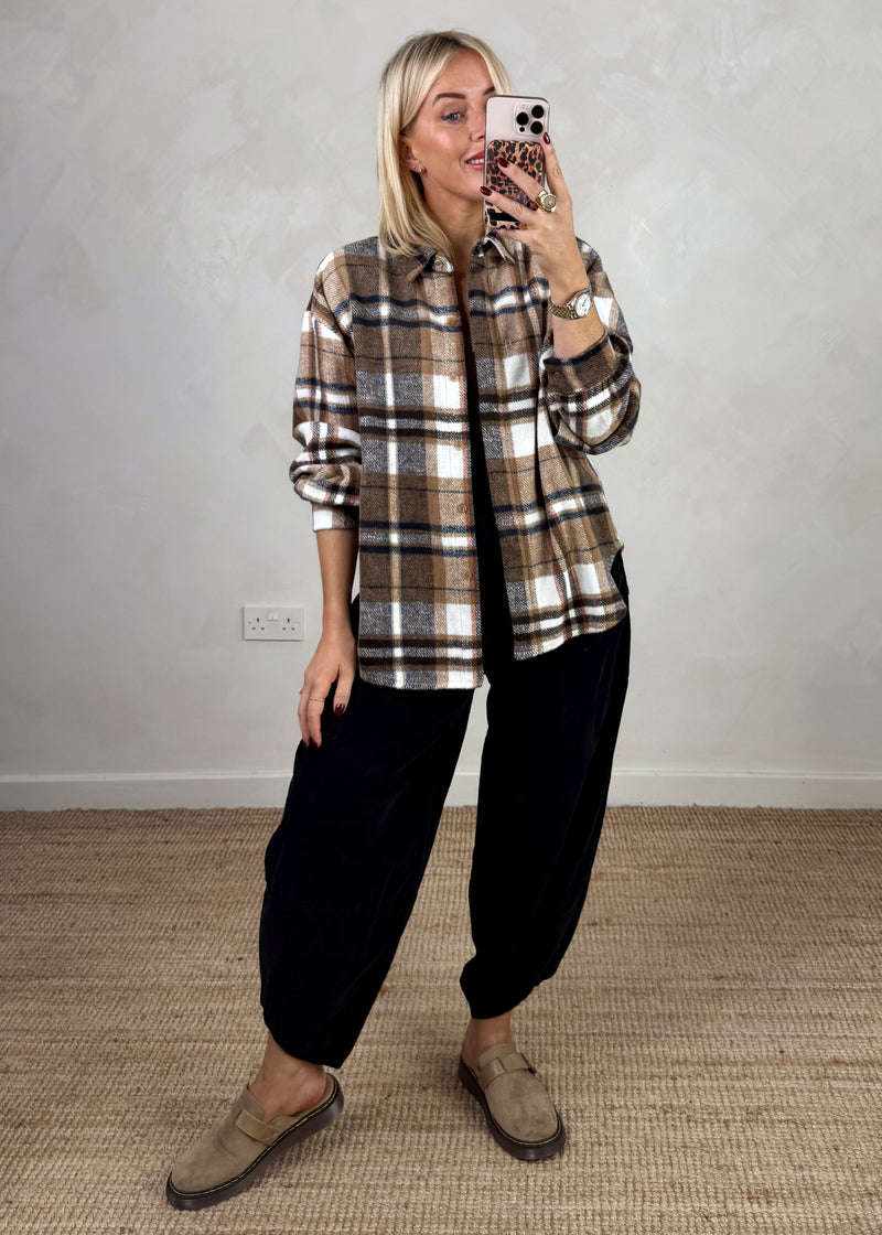 Ralph checked shacket - one-The Style Attic