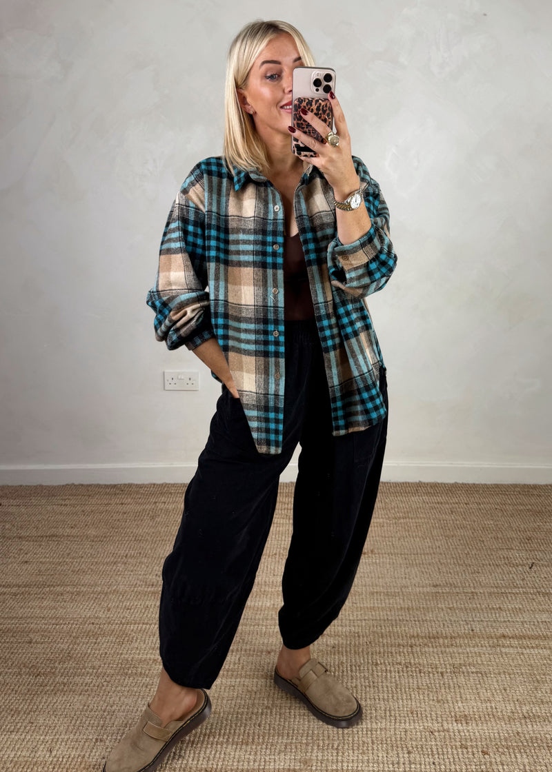 Ralph checked shacket - three-The Style Attic