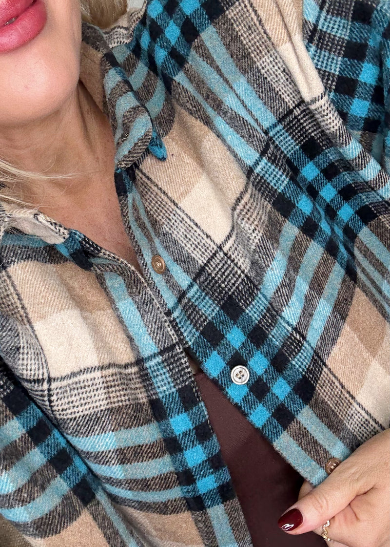 Ralph checked shacket - three-The Style Attic