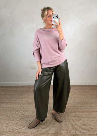 Rebecca slouch knit - Blush-The Style Attic