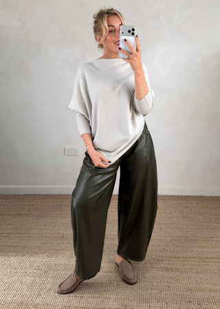 Rebecca slouch knit - Cream-The Style Attic
