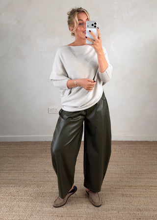 Rebecca slouch knit - Cream-The Style Attic