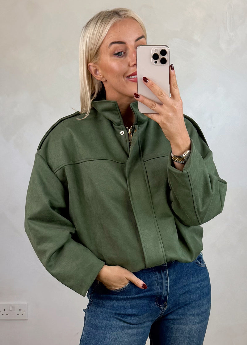 Reenie jacket - khaki-The Style Attic