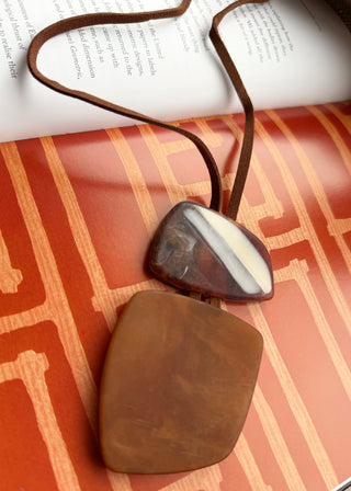 Resin pendant necklace-The Style Attic