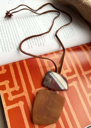 Resin pendant necklace-The Style Attic