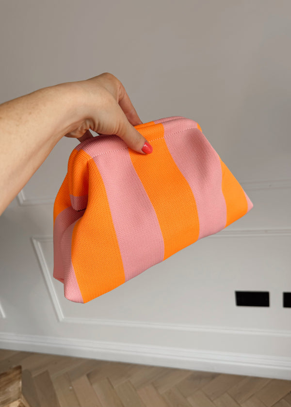 Retro Knitted bag - peach/orange-The Style Attic