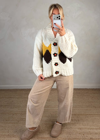 Retro chunky knit - Cream-The Style Attic