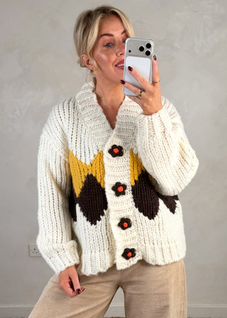 Retro chunky knit - Cream-The Style Attic