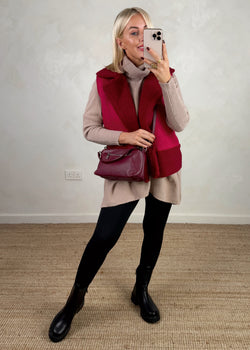 Rick Borg gilet - Merlot-The Style Attic