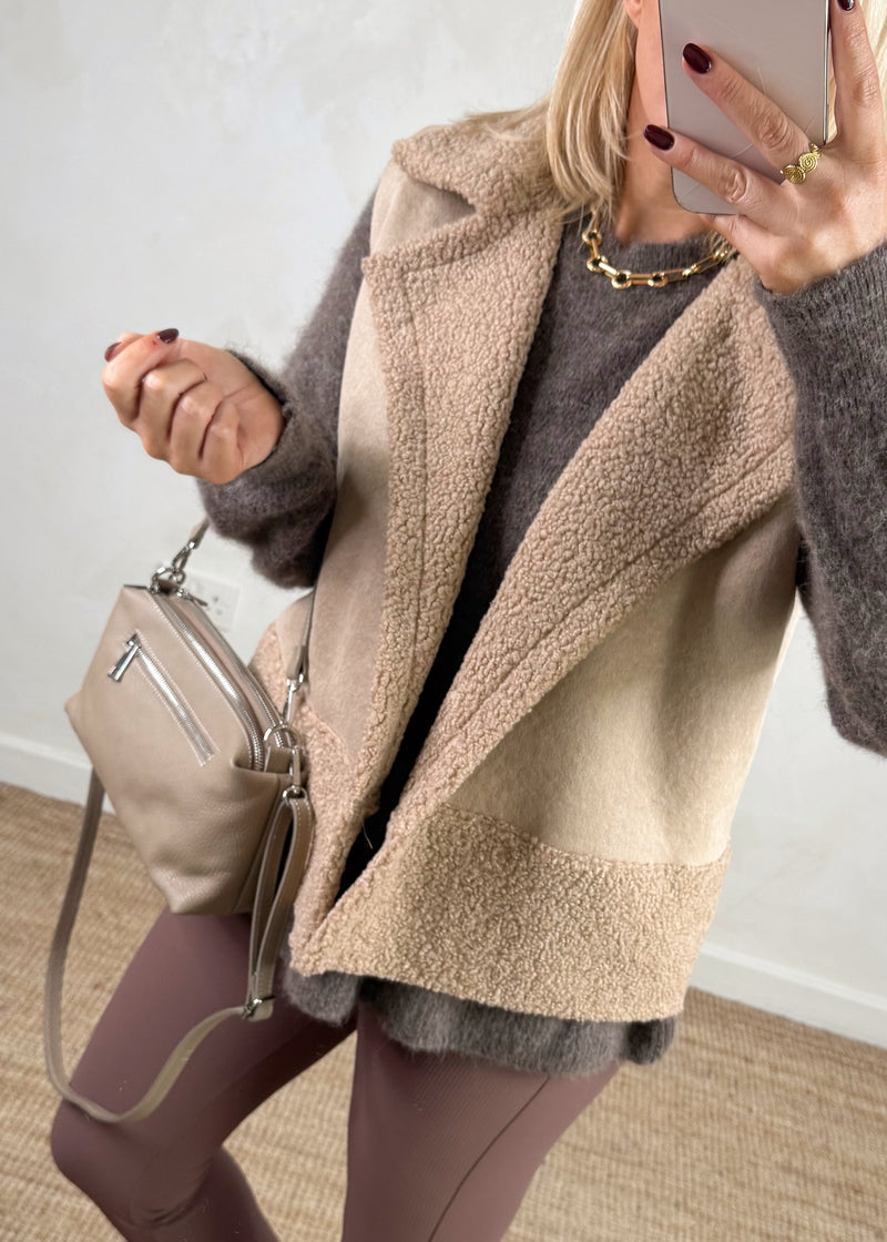 Rick Borg gilet - beige-The Style Attic