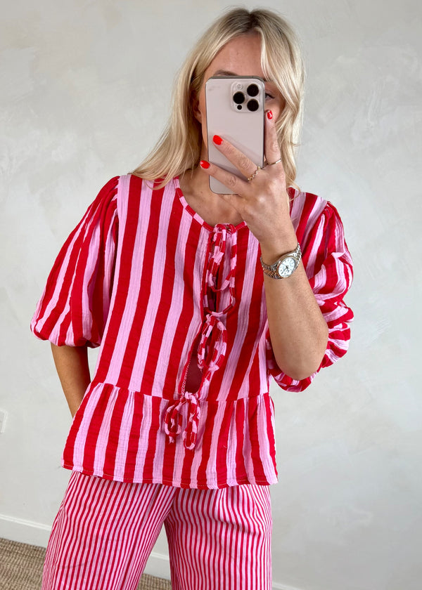 Rosalie striped blouse-The Style Attic