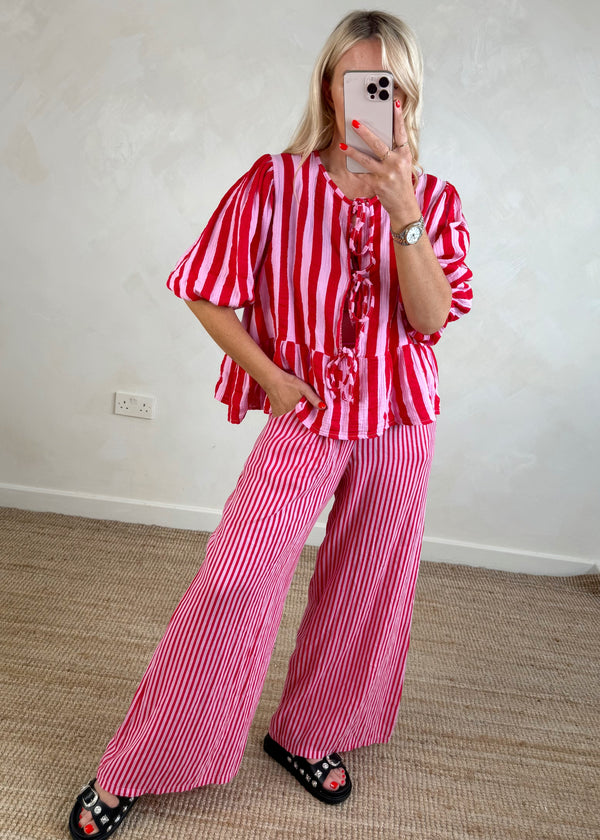 Rosalie striped blouse-The Style Attic