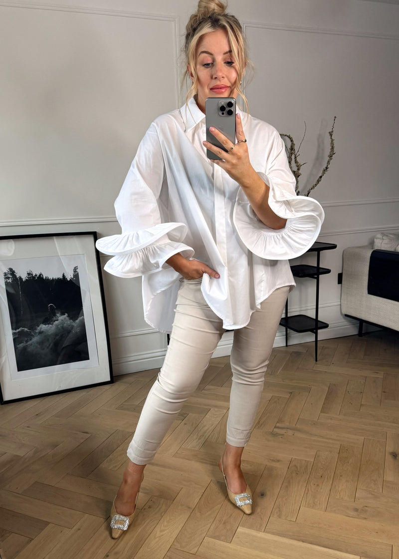Rosalin shirt - white-The Style Attic