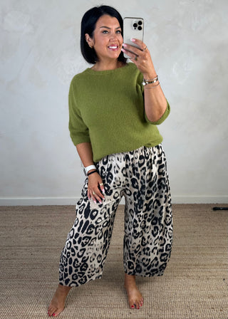 Rose button knit - Pistachio-The Style Attic