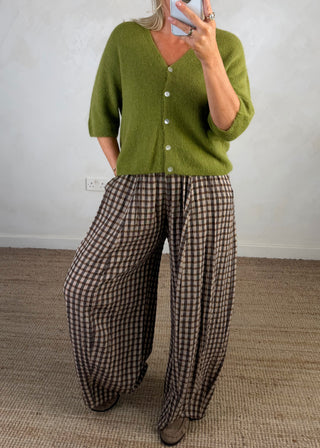 Rose button knit - Pistachio-The Style Attic