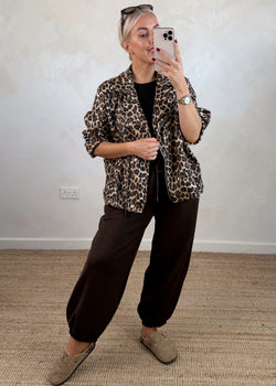 Rosie biker jacket - leopard-The Style Attic
