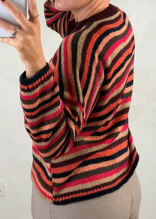 Rosie striped knit - Orange-The Style Attic