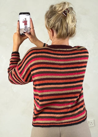 Rosie striped knit - Orange-The Style Attic
