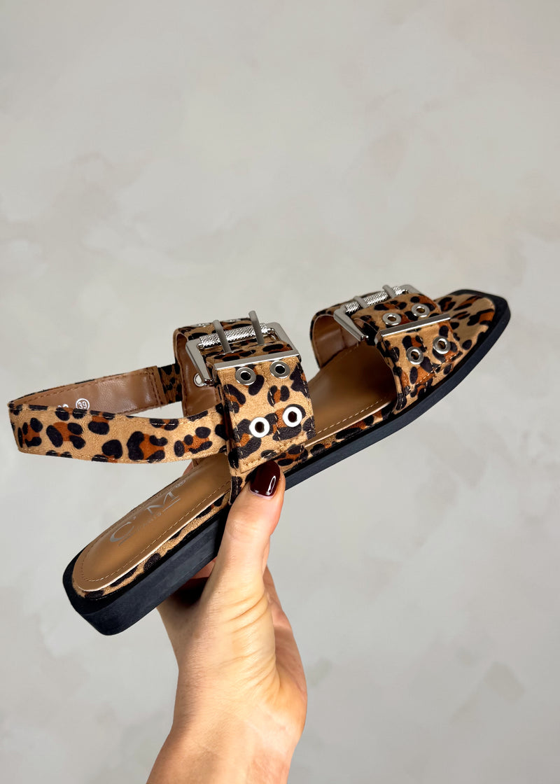 Roxie eyelet sandal - Leopard-The Style Attic