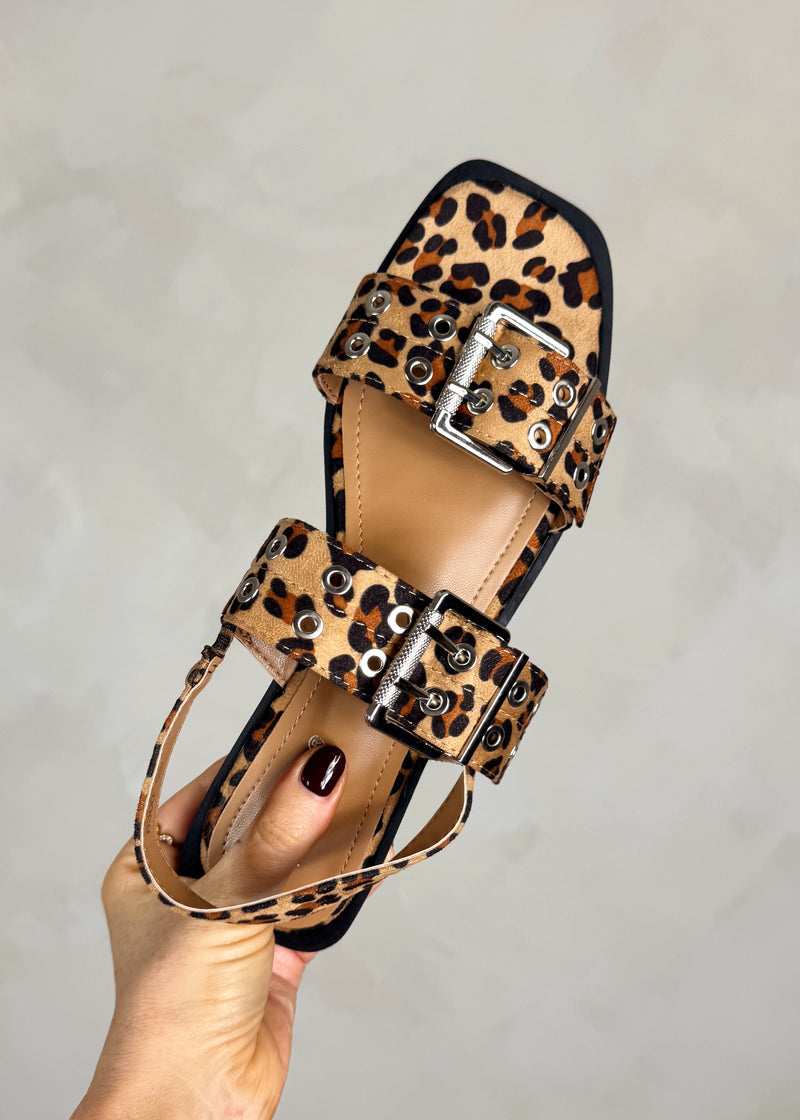 Roxie eyelet sandal - Leopard-The Style Attic