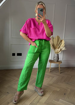 Rufus linen pants - Apple-The Style Attic