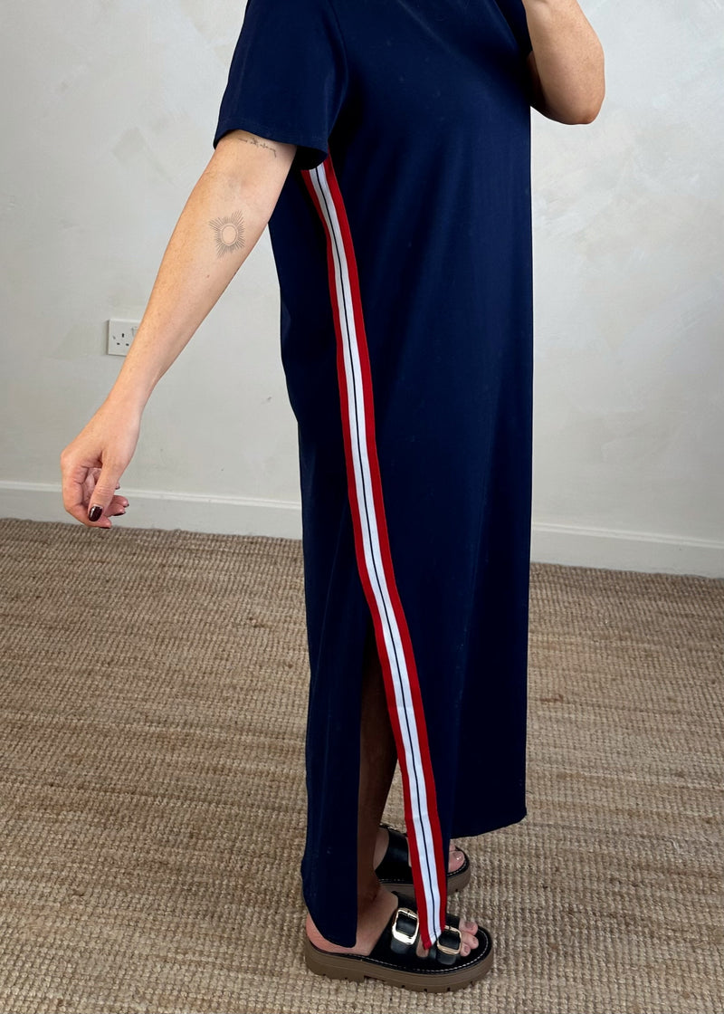 Ryder striped maxi - navy-The Style Attic