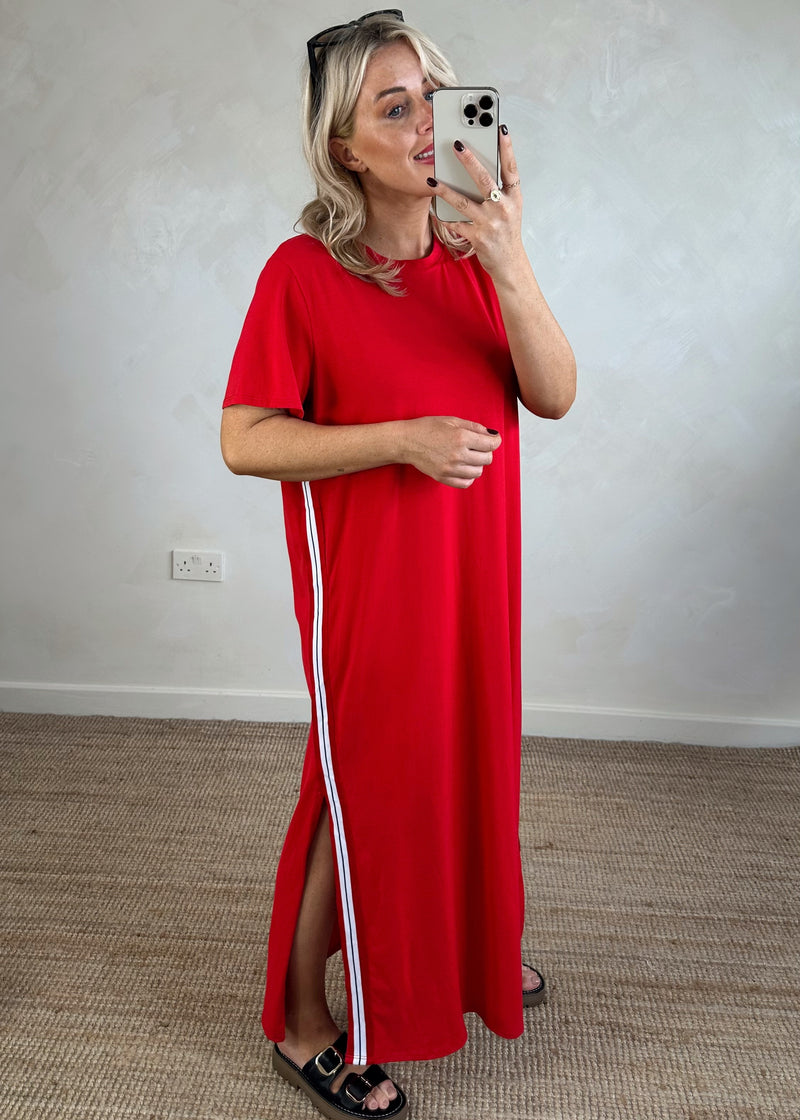 Ryder striped maxi - red-The Style Attic