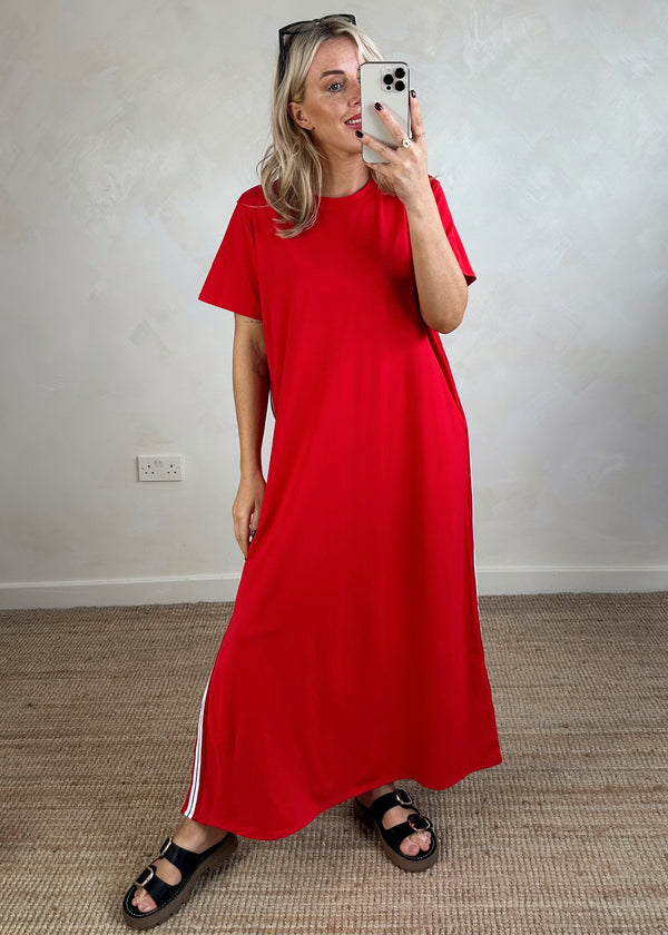 Ryder striped maxi - red-The Style Attic