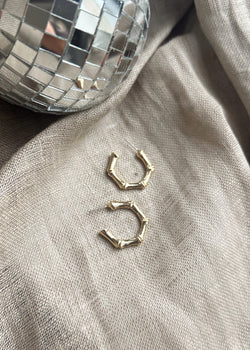 SA bamboo earring - gold-The Style Attic