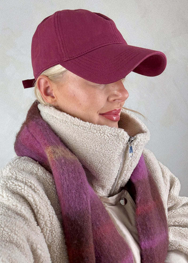 SA baseball cap - Merlot-The Style Attic