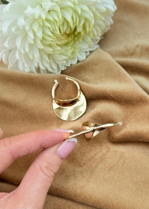 SA earring - gold-The Style Attic