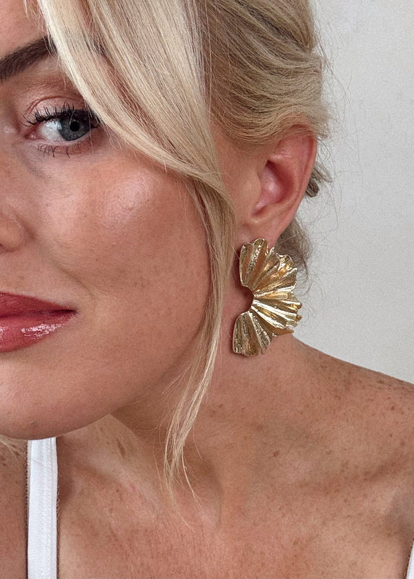 SA earring - gold-The Style Attic