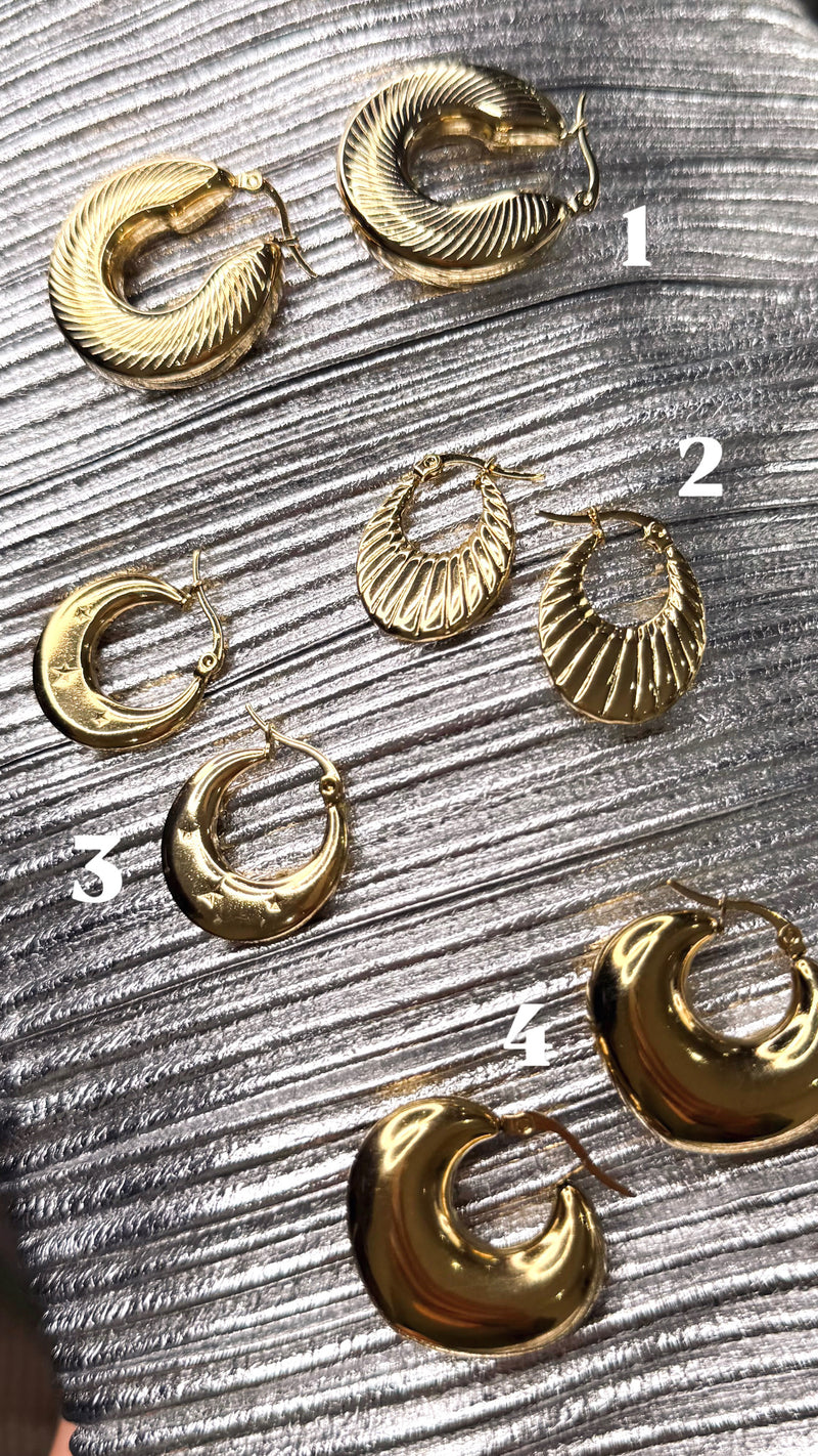 SA hoop earring-The Style Attic