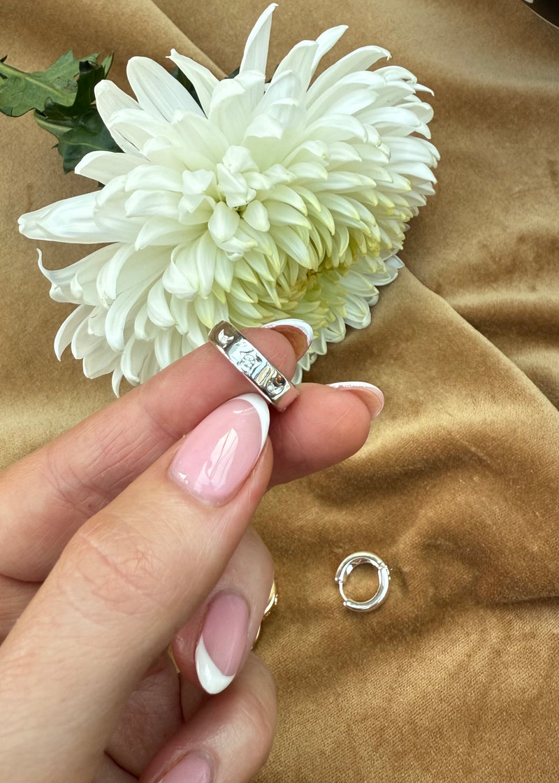 SA hoop earring-The Style Attic