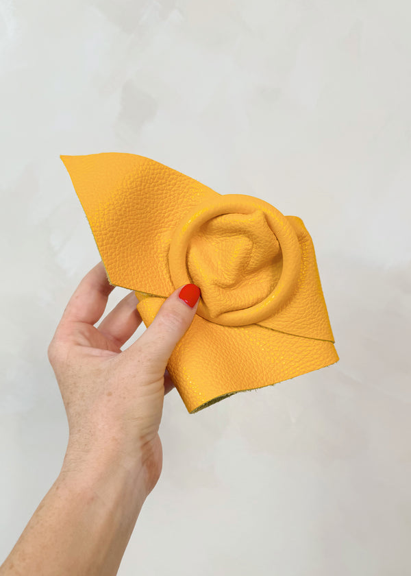 SA leather belt - canary-The Style Attic