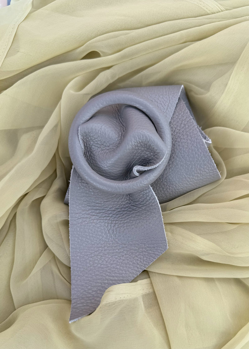 SA leather belt - light grey-The Style Attic