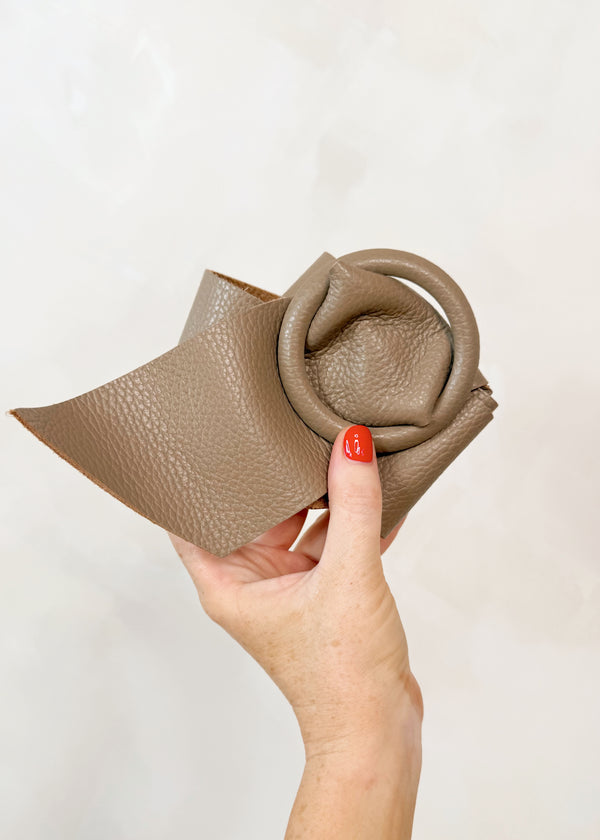 SA leather belt - mocha-The Style Attic