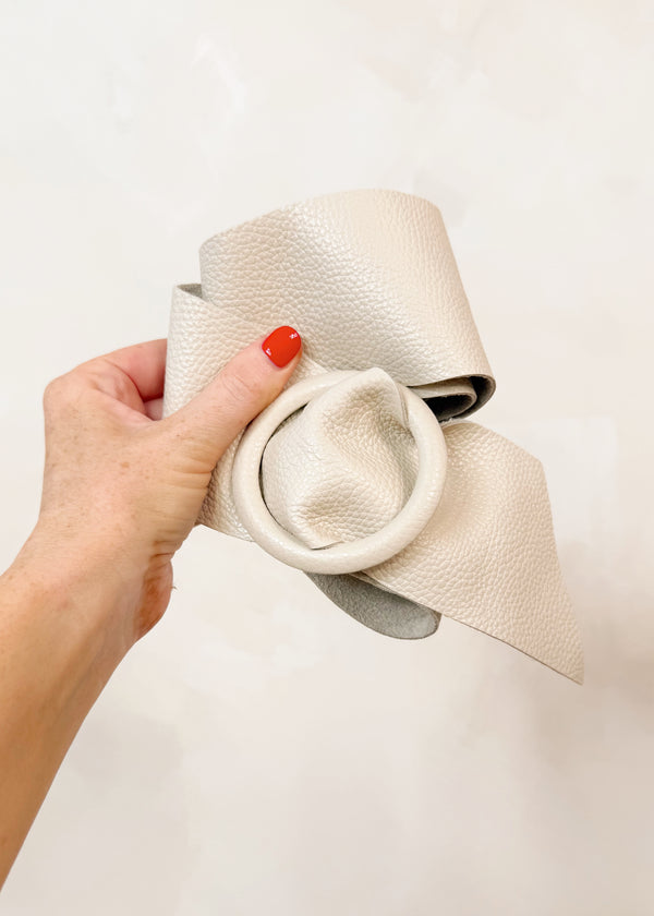SA leather belt - stone-The Style Attic