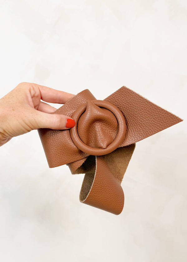 SA leather belt - tan-The Style Attic