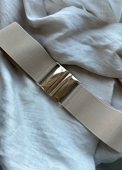 SA stretch belt - beige-The Style Attic