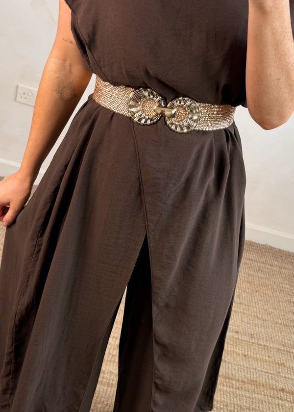 SA stretch belt - rose gold-The Style Attic