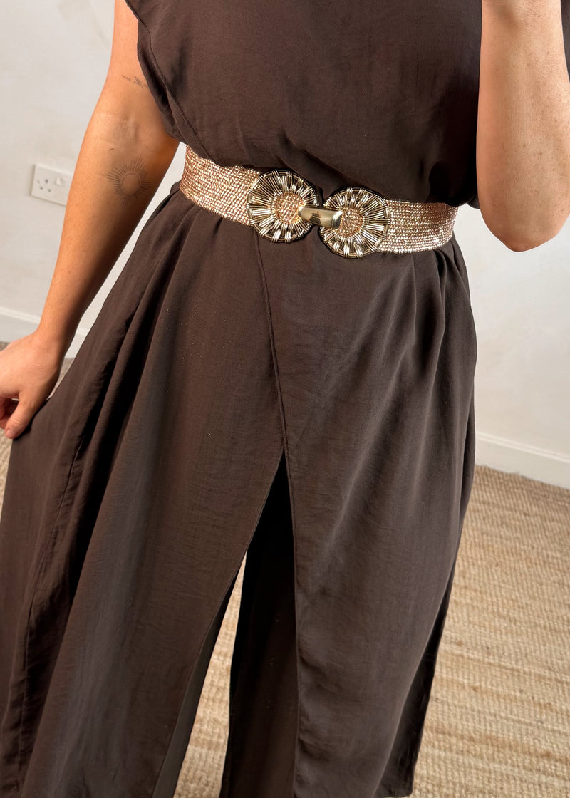 SA stretch belt - rose gold-The Style Attic