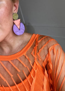 SA trio earrings - lavender-The Style Attic